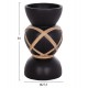 ΔΙΑΚΟΣΜΗΤΙΚΟ ΒΑΖΟ ΔΑΠΕΔΟΥ MAYNARD HM4672.01S TERRACOTTA ΜΑΥΡΟ-RATTAN Φ27.5x50Υ