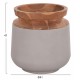 ΔΙΑΚΟΣΜΗΤΙΚΟ ΒΑΖΟ ΔΑΠΕΔΟΥ LINTER HM4662.03L FIBER CEMENT ΓΚΡΙ--ΞΥΛΟ ΤΕΑΚ Φ41x47Υ
