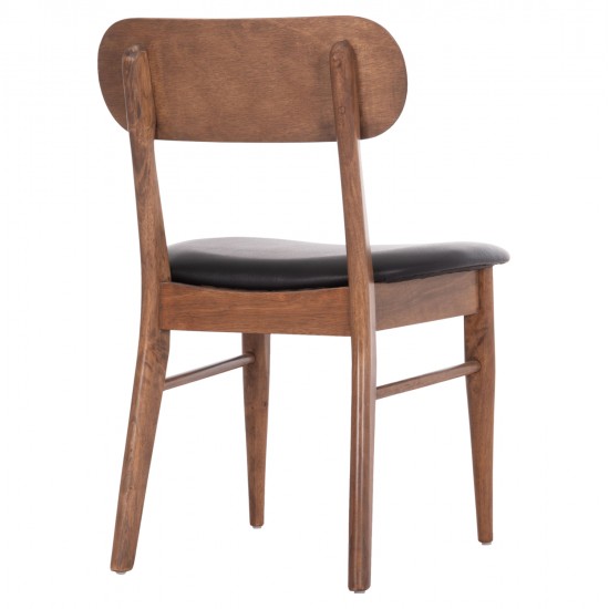 KΑΡΕΚΛΑ ΤΡΑΠΕΖΑΡΙΑΣ SEKOR HM9945.03 ΚΑΡΥΔΙ RUBBERWOOD-ΜΑΥΡΟ PU 51x48x79Υεκ