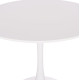 ΤΡΑΠΕΖΙ ΣΤΡΟΓΓΥΛΟ BROLIN HM18141.01 MDF TOP-ΒΑΣΗ ΜΕΤΑΛΛΙΚΗ--ΛΕΥΚΟ Φ90x73Υεκ
