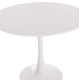 ΤΡΑΠΕΖΙ ΣΤΡΟΓΓΥΛΟ BROLIN HM18141.01 MDF TOP-ΒΑΣΗ ΜΕΤΑΛΛΙΚΗ--ΛΕΥΚΟ Φ90x73Υεκ