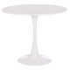 ΤΡΑΠΕΖΙ ΣΤΡΟΓΓΥΛΟ BROLIN HM18141.01 MDF TOP-ΒΑΣΗ ΜΕΤΑΛΛΙΚΗ--ΛΕΥΚΟ Φ90x73Υεκ