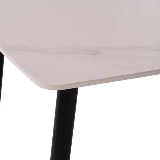 ΤΡΑΠΕΖΙ RAVEN HM18150.01 ΚΕΡΑΜΙΚΟ TOP ΜΕ ΟΨΗ ΛΕΥΚΟ ΜΑΡΜΑΡΟ 160x80x74Υεκ.