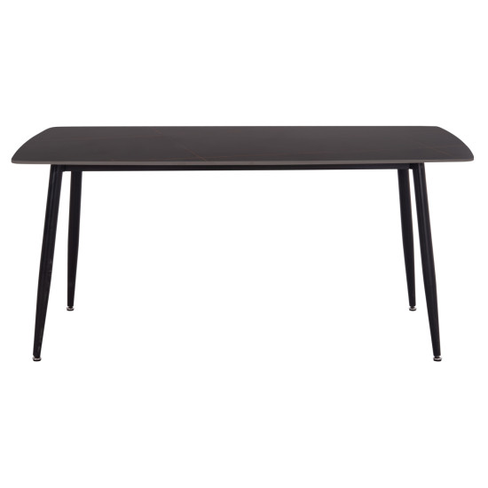 ΤΡΑΠΕΖΙ RAVEN HM18150.02 ΚΕΡΑΜΙΚΟ TOP ΜΕ ΟΨΗ ΜΑΥΡΟ ΜΑΡΜΑΡΟ 160x80x74Υεκ.