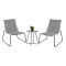 ΣΕΤ LOUNGE 3TMX ΕΞ.ΧΩΡΟΥ PONY HM21193 ΜΕΤΑΛΛΟ ΣΕ ΓΚΡΙ--ΣΥΝΘ.RATTAN ΣΕ ΛΕΥΚΟ-ΜΑΥΡΟ