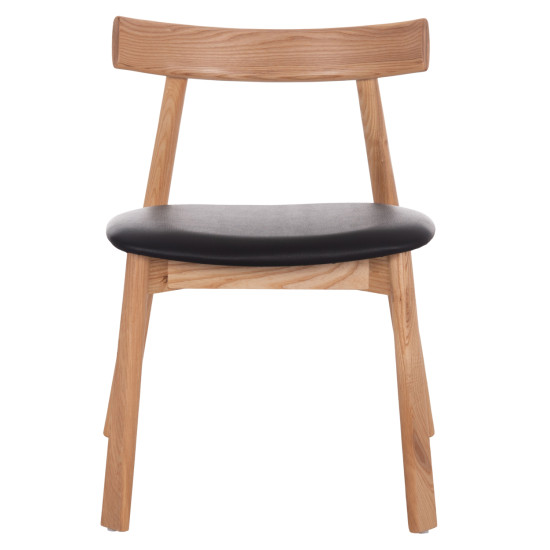 KΑΡΕΚΛΑ ΤΡΑΠΕΖΑΡΙΑΣ SEKAN HM18245.04 RUBBERWOOD-ΜΑΥΡΟ PU 60x54x72Υεκ