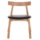 KΑΡΕΚΛΑ ΤΡΑΠΕΖΑΡΙΑΣ SEKAN HM18245.04 RUBBERWOOD-ΜΑΥΡΟ PU 60x54x72Υεκ