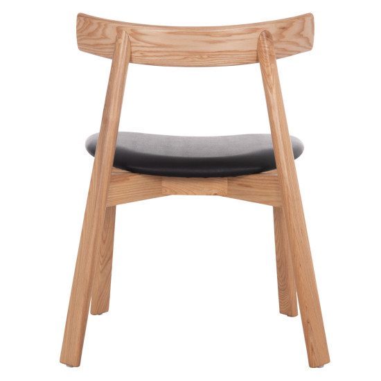KΑΡΕΚΛΑ ΤΡΑΠΕΖΑΡΙΑΣ SEKAN HM18245.04 RUBBERWOOD-ΜΑΥΡΟ PU 60x54x72Υεκ