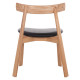 KΑΡΕΚΛΑ ΤΡΑΠΕΖΑΡΙΑΣ SEKAN HM18245.04 RUBBERWOOD-ΜΑΥΡΟ PU 60x54x72Υεκ