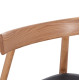 KΑΡΕΚΛΑ ΤΡΑΠΕΖΑΡΙΑΣ SEKAN HM18245.04 RUBBERWOOD-ΜΑΥΡΟ PU 60x54x72Υεκ