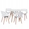 ΣΕΤ ΤΡΑΠΕΖΑΡΙΑΣ 5ΤΜΧ MAGGIE HM21186 MDF TOP & ΠΟΛΥΠΡΟΠΥΛΕΝΙΟ ΣΕ ΛΕΥΚΟ ΧΡΩΜΑ