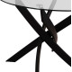 ΣΕΤ ΤΡΑΠΕΖΑΡΙΑΣ 5ΤΜΧ LADY HM21199.03 ΓΥΑΛΙ--ΜΕΤΑΛΛΟ ΣΕ ΜΑΥΡΟ & ΒΕΛΟΥΔΟ ΚΥΠΑΡΙΣΣΙ