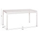 ΤΡΑΠΕΖΙ ΑΛΟΥΜΙΝΙΟΥ RACHEL HM6339.02 ΛΕΥΚΟ 150x80x75Υεκ.
