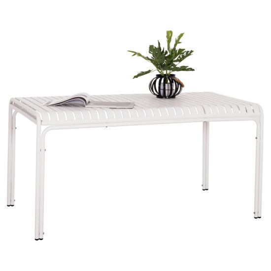 ΤΡΑΠΕΖΙ ΑΛΟΥΜΙΝΙΟΥ RACHEL HM6339.02 ΛΕΥΚΟ 150x80x75Υεκ.