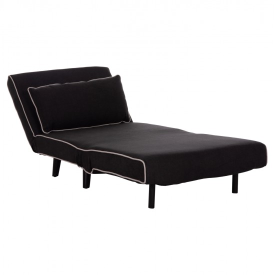 ΠΟΛΥΘΡΟΝΑ ΚΡΕΒΑΤΙ BRAXTON HM8425.03 ΜΑΥΡΟ ΥΦΑΣΜΑ 78x88x78Υεκ.