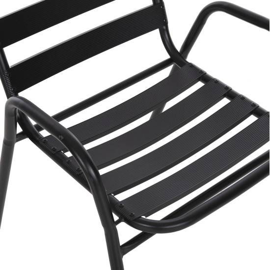 ΣΕΤ ΤΡΑΠΕΖΑΡΙΑΣ 5ΤΜΧ ADAM HM21219.01 ΚΑΡΕΚΛΕΣ ΜΕΤΑΛΛΙΚΕΣ & ΤΡΑΠΕΖΙ 110x60 ΜΑΥΡΟ