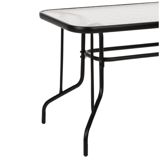 ΣΕΤ ΤΡΑΠΕΖΑΡΙΑΣ 5ΤΜΧ ADAM HM21219.01 ΚΑΡΕΚΛΕΣ ΜΕΤΑΛΛΙΚΕΣ & ΤΡΑΠΕΖΙ 110x60 ΜΑΥΡΟ