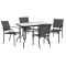 ΣΕΤ ΤΡΑΠΕΖΑΡΙΑΣ 5ΤΜΧ REDAN HM21223.01 ΤΡΑΠΕΖΙ & 4 ΠΟΛΥΘΡΟΝΕΣ ΣΕ ΜΑΥΡΟ