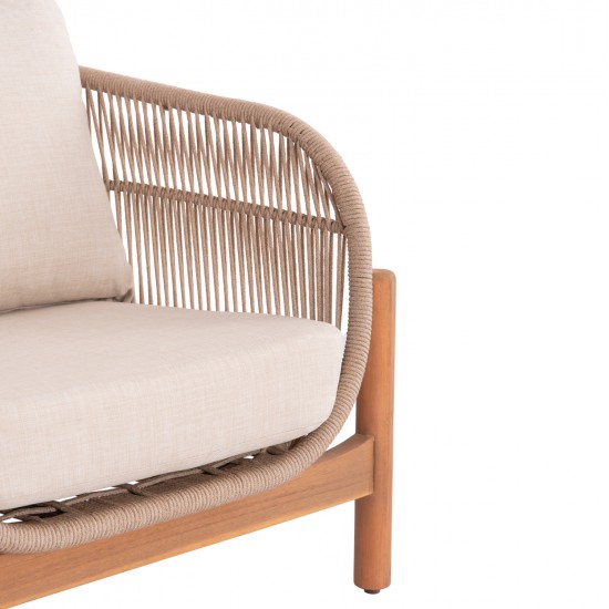 LOUNGE ΣΕΤ SANJI HM21214 ΤΡΑΠΕΖΙ & 2 ΠΟΛΥΘΡΟΝΕΣ--ΞΥΛΟ ΑΚΑΚΙΑΣ-ΑΛΟΥΜΙΝΙΟ-ΣΧΟΙΝΙ