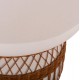 ΒΟΗΘΗΤΙΚΟ ΤΡΑΠΕΖΙ PRILEP HM18159.02 FIBER CEMENT ΛΕΥΚΟ & RATTAN--Φ60x76,5Υεκ