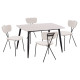ΣΕΤ ΤΡΑΠΕΖΑΡΙΑΣ 5ΤΜΧ RAVEN HM21067.01 ΚΕΡΑΜΙΚΟ TOP ΛΕΥΚΟ ΜΑΡΜΑΡΟ--ΜΕΤΑΛΛΟ