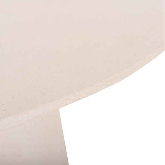 ΤΡΑΠΕΖΙ ΤΡΑΠΕΖΑΡΙΑΣ ΣΤΡΟΓΓΥΛΟ SEPPO HM18154.02 FIBER CEMENT ΛΕΥΚΟ--Φ119,5x75,5Υεκ.