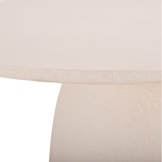 ΤΡΑΠΕΖΙ ΤΡΑΠΕΖΑΡΙΑΣ ΣΤΡΟΓΓΥΛΟ SEPPO HM18154.02 FIBER CEMENT ΛΕΥΚΟ--Φ119,5x75,5Υεκ.