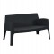 ΚΑΝΑΠΕΣ 2-ΘΕΣΙΟΣ ΠΟΛΥΠΡΟΠΥΛΕΝΙΟΥ SLEEK HM6366.02 ΧΡΩΜΑ ΜΑΥΡΟ 133x68x73Υεκ.