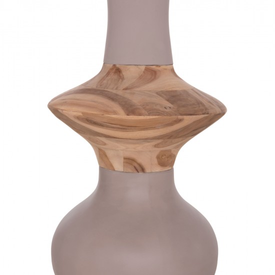 ΔΙΑΚΟΣΜΗΤΙΚΟ ΒΑΖΟ ΔΑΠΕΔΟΥ NEBULA HM4660.05S FIBER CEMENT TAUPE--ΞΥΛΟ ΤΕΑΚ Φ45x115Υεκ