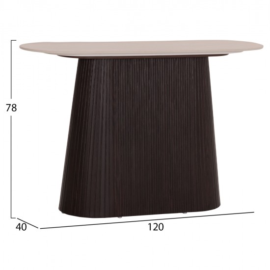 ΚΟΝΣΟΛΑ CATER HM18323 ΚΕΡΑΜΙΚΟ TOP ΟΨΗ ΤΡΑΒΕΡΤΙΝΑΣ-MDF ΒΑΣΗ 120x40x78Υεκ.