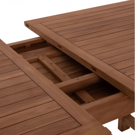 TΡΑΠΕΖΙ ΤΡΑΠΕΖΑΡΙΑΣ ΑΝΟΙΓΟΜΕΝΟ CRANDER HM6376 ΞΥΛΟ TEAK ΣΕ ΦΥΣΙΚΟ 180-240x100x76Υεκ