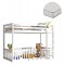 ΚΟΥΚΕΤΑ ΠΑΙΔΙΚΗ ΜΕ ΠΑΡΚΑΚΙ PLAYKID HM21312.01 ΞΥΛΟ ΠΕΥΚΟΥ ΛΕΥΚΟ--ME ΣΤΡΩΜΑ 90x190εκ