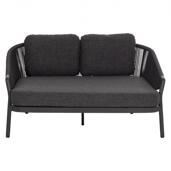 DAYBED ΣΕΙΡΑ XANTION ΗM6474.01 ΣΚΟΥΡΟ ΓΚΡΙ ΑΛΟΥΜΙΝΙΟ-ΣΧΟΙΝΙ-OLEFIN 157x147x88Υεκ