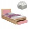 ΚΡΕΒΑΤΙ ΠΑΙΔΙΚΟ ΜΕ ΣΥΡΤΑΡΙ PLAYROOM HM21326.01 ΜΕΛΑΜΙΝΗ SONAMA/ΡΟΖ--ΜΕ ΣΤΡΩΜΑ 90x190εκ