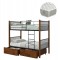 ΚΟΥΚΕΤΑ ΜΕ 2 ΣΥΡΤΑΡΙΑ & 2 ΣΤΡΩΜΑΤΑ 90X190εκ RAYVEN HM21336 ΞΥΛΟ ΚΑΙ ΜΕΤΑΛΛΟ