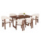 ΣΕΤ ΤΡΑΠΕΖΑΡΙΑΣ 7ΤΜΧ ZARRA HM21338.01 ΤΡΑΠΕΖΙ ΑΠΟ MDF--ΚΑΡΕΚΛΕΣ ΜΕ ΜΠΟΥΚΛΕ ΥΦΑΣΜΑ