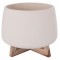 ΓΛΑΣΤΡΑ ΕΣ.ΧΩΡΟΥ FRELLO HM4674.02L ΛΕΥΚΟ FIBER CEMENT--TEAK ΒΑΣΗ 29x29x23,5Υεκ.