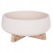 ΓΛΑΣΤΡΑ ΕΣ.ΧΩΡΟΥ FRELLO HM4674.02M ΛΕΥΚΟ FIBER CEMENT--TEAK ΒΑΣΗ 27x26,5x12Υεκ.