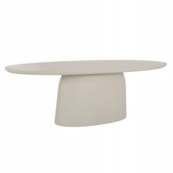 ΤΡΑΠΕΖΙ ΤΡΑΠΕΖΑΡΙΑΣ FIBER CEMENT ΟΒΑΛ BRECCAN HM6576.02 ΜΠΕΖ 200x100x75Υεκ.