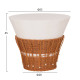ΤΡΑΠΕΖΙ ΣΑΛΟΝΙΟΥ PERRAL HM18164.02L FIBER CEMENT ΛΕΥΚΟ-ΦΥΣΙΚΟ RATTAN--Φ55x45Υεκ
