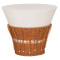 ΤΡΑΠΕΖΙ ΣΑΛΟΝΙΟΥ PERRAL HM18164.02L FIBER CEMENT ΛΕΥΚΟ-ΦΥΣΙΚΟ RATTAN--Φ55x45Υεκ