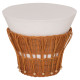 ΤΡΑΠΕΖΙ ΒΟΗΘΗΤΙΚΟ PERRAL HM18164.02S FIBER CEMENT ΛΕΥΚΟ-ΦΥΣΙΚΟ RATTAN--Φ42x36Υεκ