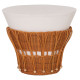 ΤΡΑΠΕΖΙ ΒΟΗΘΗΤΙΚΟ PERRAL HM18164.02S FIBER CEMENT ΛΕΥΚΟ-ΦΥΣΙΚΟ RATTAN--Φ42x36Υεκ