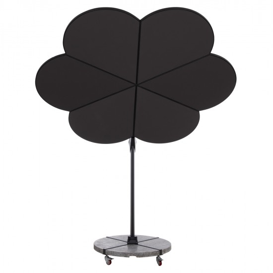 ΟΜΠΡΕΛΑ ΜΕ ΒΑΣΗ ΣΕΙΡΑ CANNOPY (flower) HM21286.01 ΑΛΟΥΜΙΝΙΟ-ΓΡΑΝΙΤΗΣ-ΜΟΛΥΒΙ ΧΡΩΜΑ 2,38x2,2μ