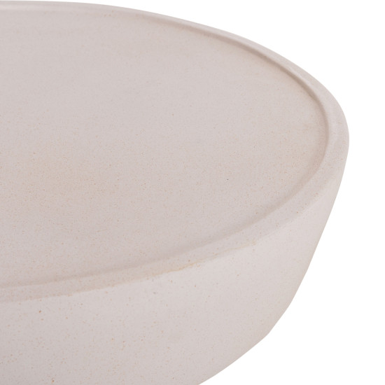 ΤΡΑΠΕΖΙ ΣΑΛΟΝΙΟΥ PIRSON HM18155.02 FIBER CEMENT ΣΕ ΛΕΥΚΟ--Φ60x36Υεκ.
