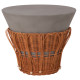 ΤΡΑΠΕΖΙ ΒΟΗΘΗΤΙΚΟ PERRAL HM18164.03S FIBER CEMENT ΓΚΡΙ-ΦΥΣΙΚΟ RATTAN--Φ42x36Υεκ
