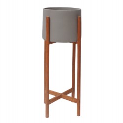 ΓΛΑΣΤΡΑ ΕΣΩΤ.ΧΩΡΟΥ RENTIL HM4684.03S FIBER CEMENT ΧΡΩΜΑ ΓΚΡΙ--ΒΑΣΗ TEAK Φ27x56Υ
