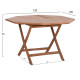 ΤΡΑΠΕΖΙ ΠΟΛΥΓΩΝΟ ΠΤΥΣΣΟΜΕΝΟ KARLIN HM6618 ΞΥΛΟ TEAK ΣΕ ΦΥΣΙΚΟ ΧΡΩΜΑ 120x120x75Yεκ.