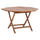 ΤΡΑΠΕΖΙ ΠΟΛΥΓΩΝΟ ΠΤΥΣΣΟΜΕΝΟ KARLIN HM6618 ΞΥΛΟ TEAK ΣΕ ΦΥΣΙΚΟ ΧΡΩΜΑ 120x120x75Yεκ.