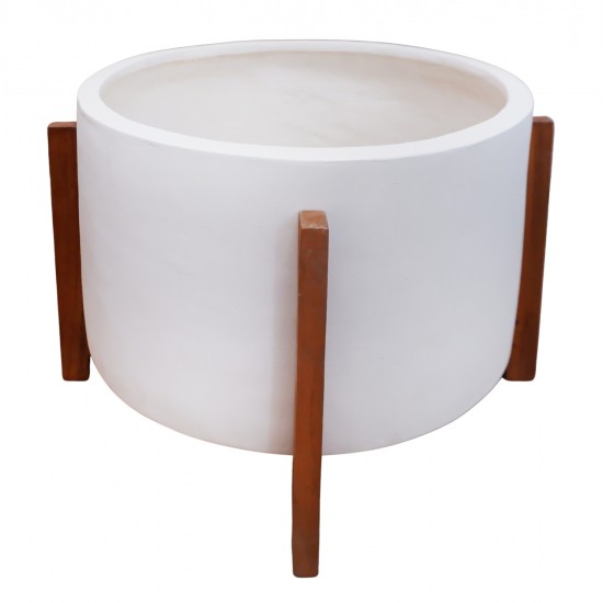 ΓΛΑΣΤΡΑ ΕΣΩΤ.ΧΩΡΟΥ HOFF HM4682.02L FIBER CEMENT ΛΕΥΚΟ-TEAK ΒΑΣΗ Φ50x35Υεκ